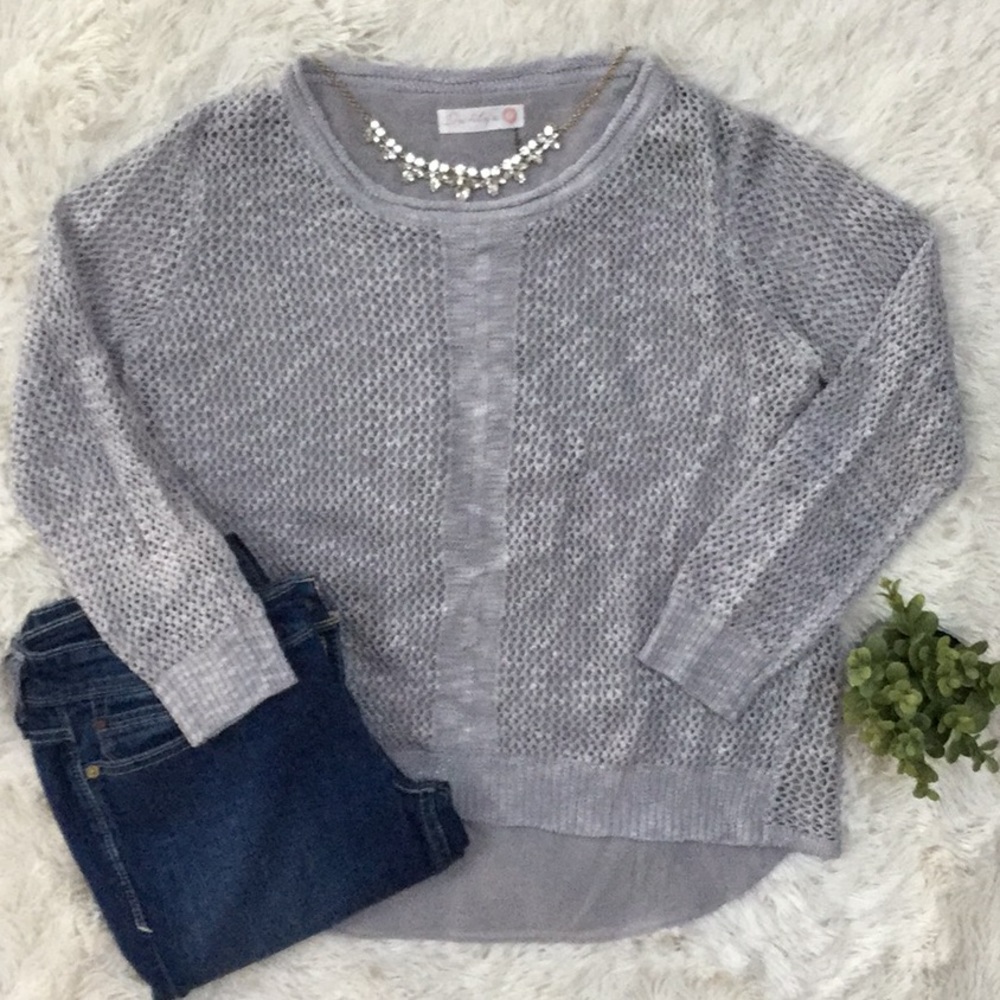 Dahlya Split Back Sweater 💗 Gray